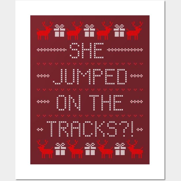 She Jumped On The Tracks? Wall Art by Vandalay Industries